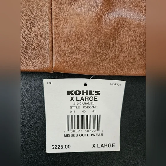 Vintage - Leather NWT Croft & Barrow "Caramel" Buttery Soft Jacket - Size XL - Picture 6 of 9